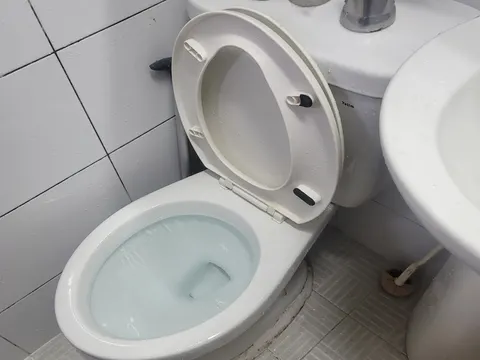 작업 후: 물 내림 확인
